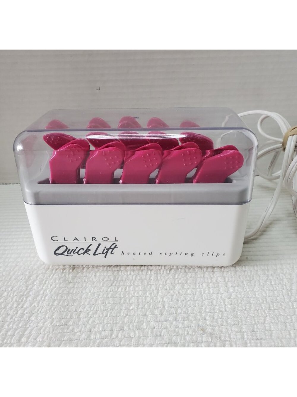 Clairol Quick Lift Heated Styling Clips Vintage Pageant 1990s L-12 Pink Complete